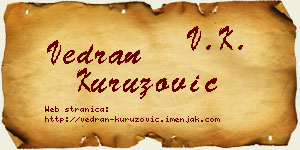 Vedran Kuruzović vizit kartica